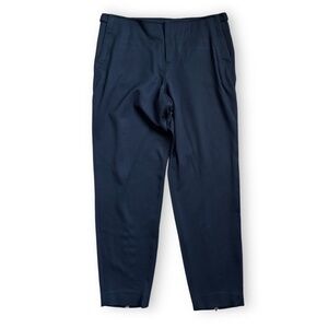 HELMUT LANG Black tailored ankle pants zip hem detail size 6